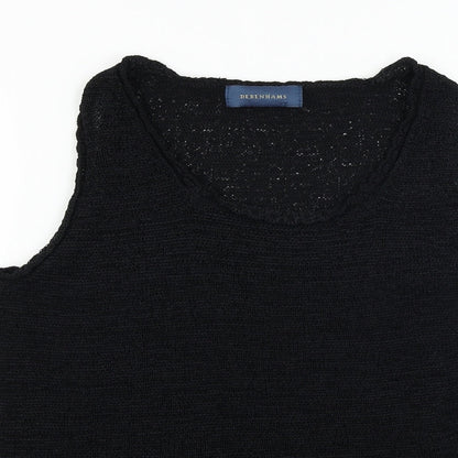 Preloved Debenhams  Womens Black   Basic T-Shirt Size 16 - Detail
