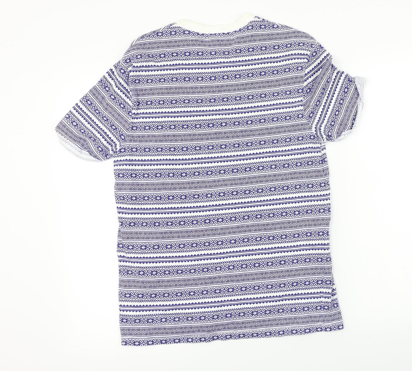 Topman  Womens Blue Herringbone  Basic T-Shirt Size S