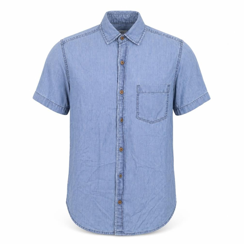 open Mens Blue    Button-Up Size S