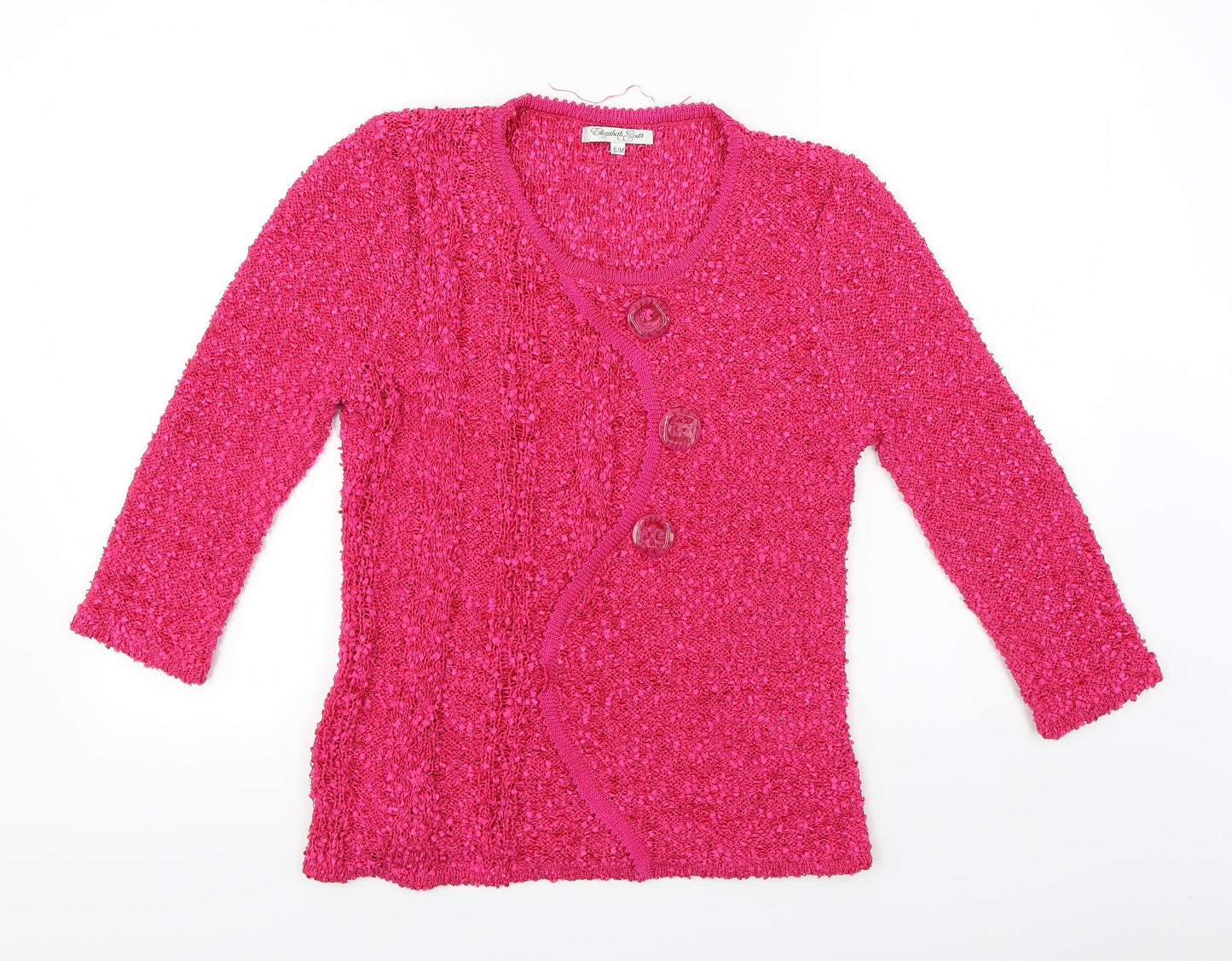 Elisabeth  Womens Pink   Cardigan Jumper Size M