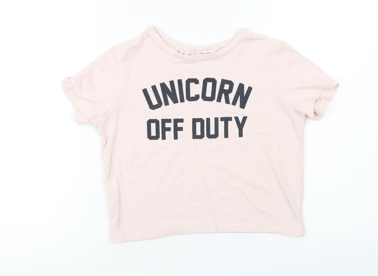 Matalan  Girls Pink   Basic T-Shirt Size 7 Years