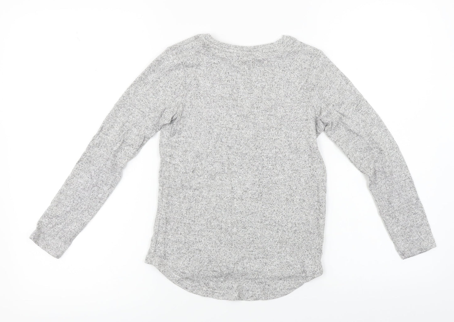 George  Girls Grey   Basic T-Shirt Size 9 Years