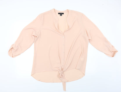 Preloved Atmosphere Womens Pink   Basic Button-Up Size 18 - Front