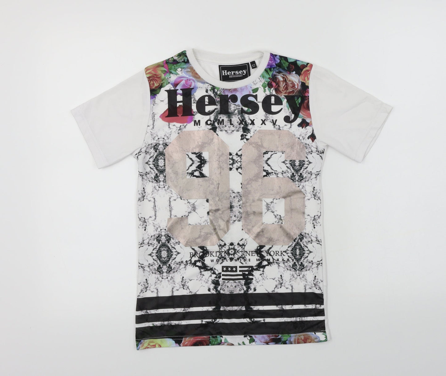Hersey  Boys White   Basic T-Shirt Size 9-10 Years