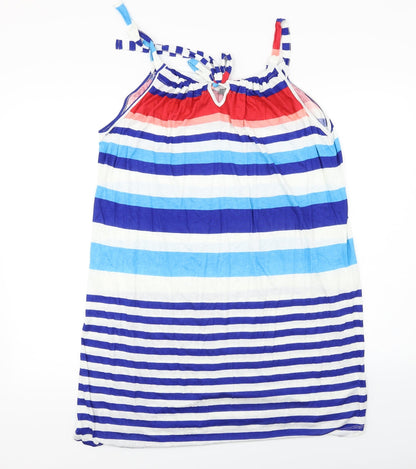 South Womens Blue Striped  Basic T-Shirt Size 18
