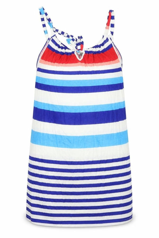 South Womens Blue Striped  Basic T-Shirt Size 18
