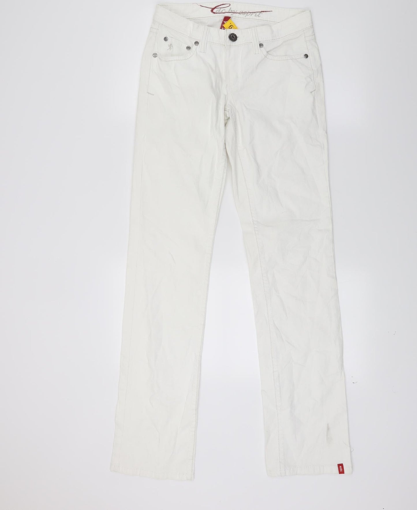Esprit Womens White  Denim Straight Jeans Size 28 L30 in