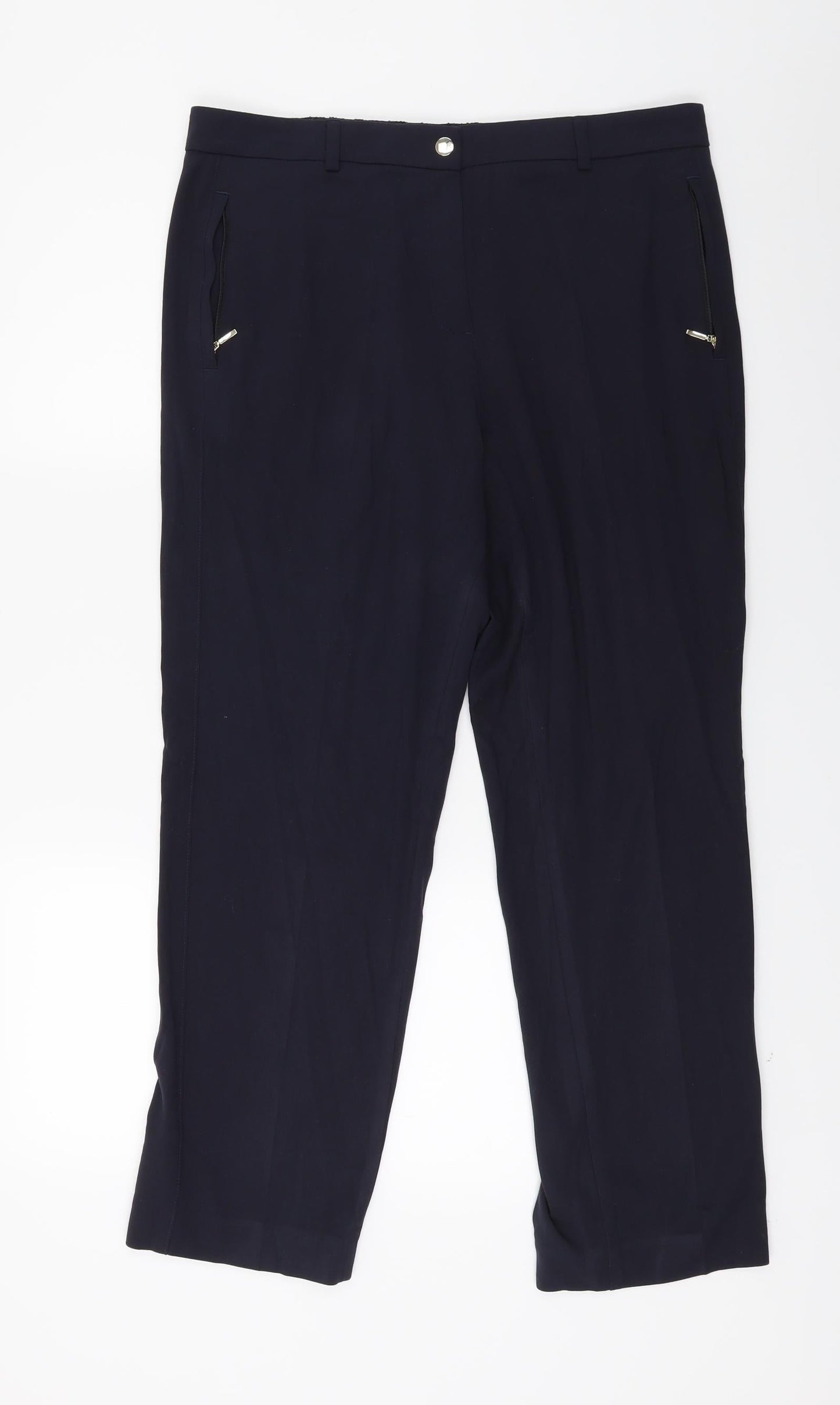 Marks and Spencer Womens Blue   Trousers  Size 14 L24 in