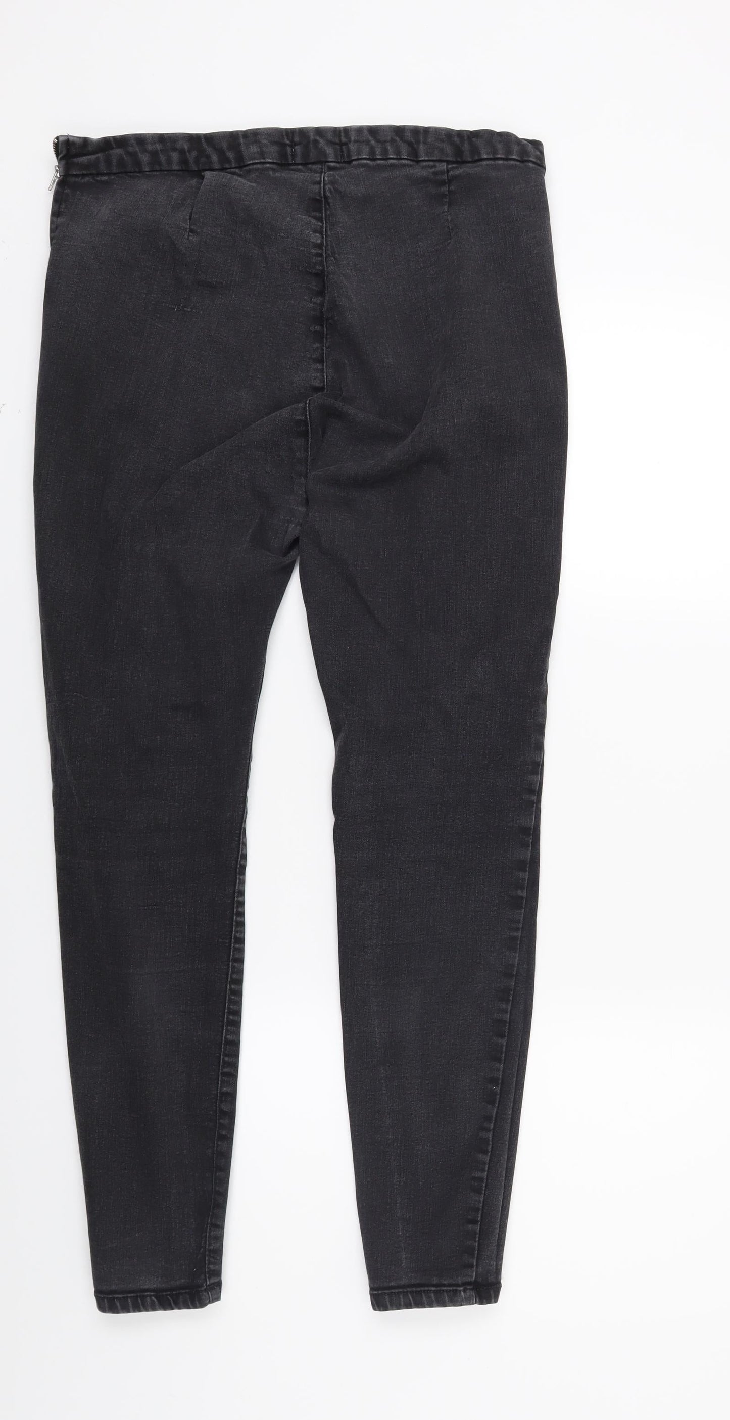 Miss Selfridge Mens Black  Denim Jegging Jeans Size 16 L24 in