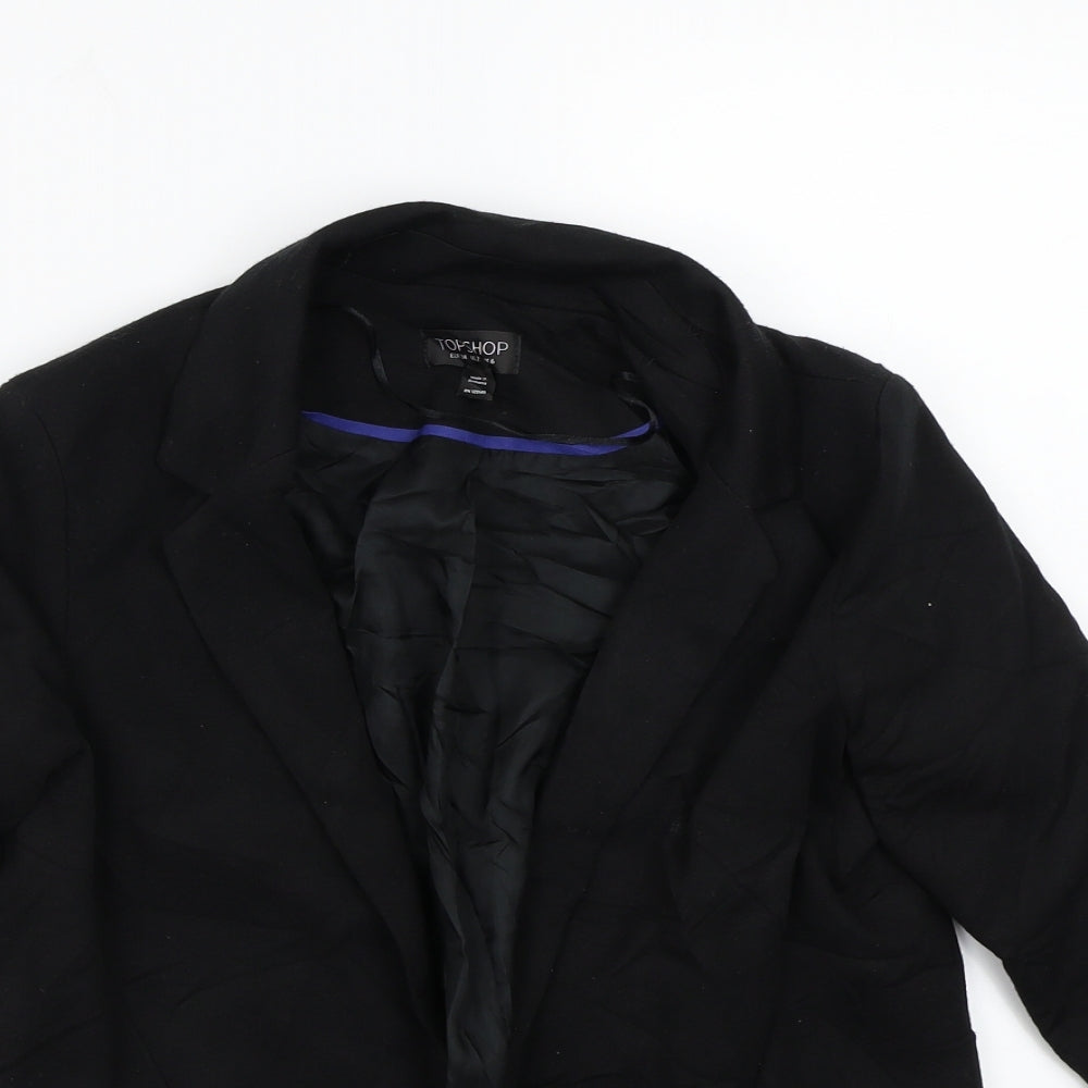 Topshop Womens Black   Jacket Coat Size 8