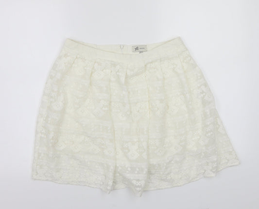 yfl Womens White   A-Line Skirt Size 12