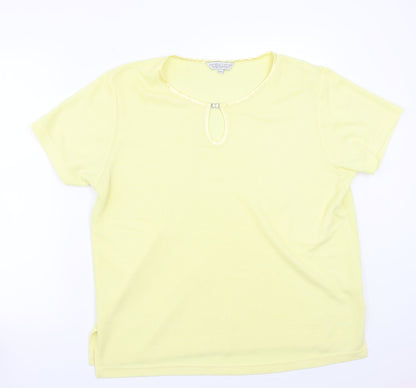 Preloved Carolyn Taylor Womens Yellow   Basic T-Shirt Size M - Front