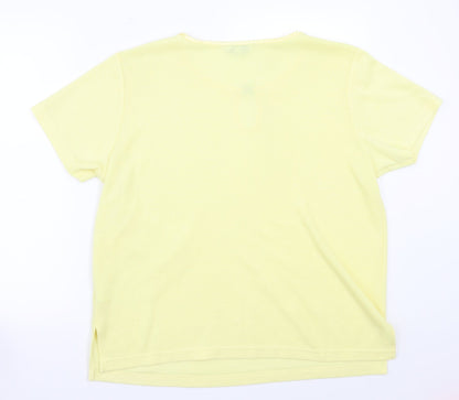 Preloved Carolyn Taylor Womens Yellow   Basic T-Shirt Size M - Back