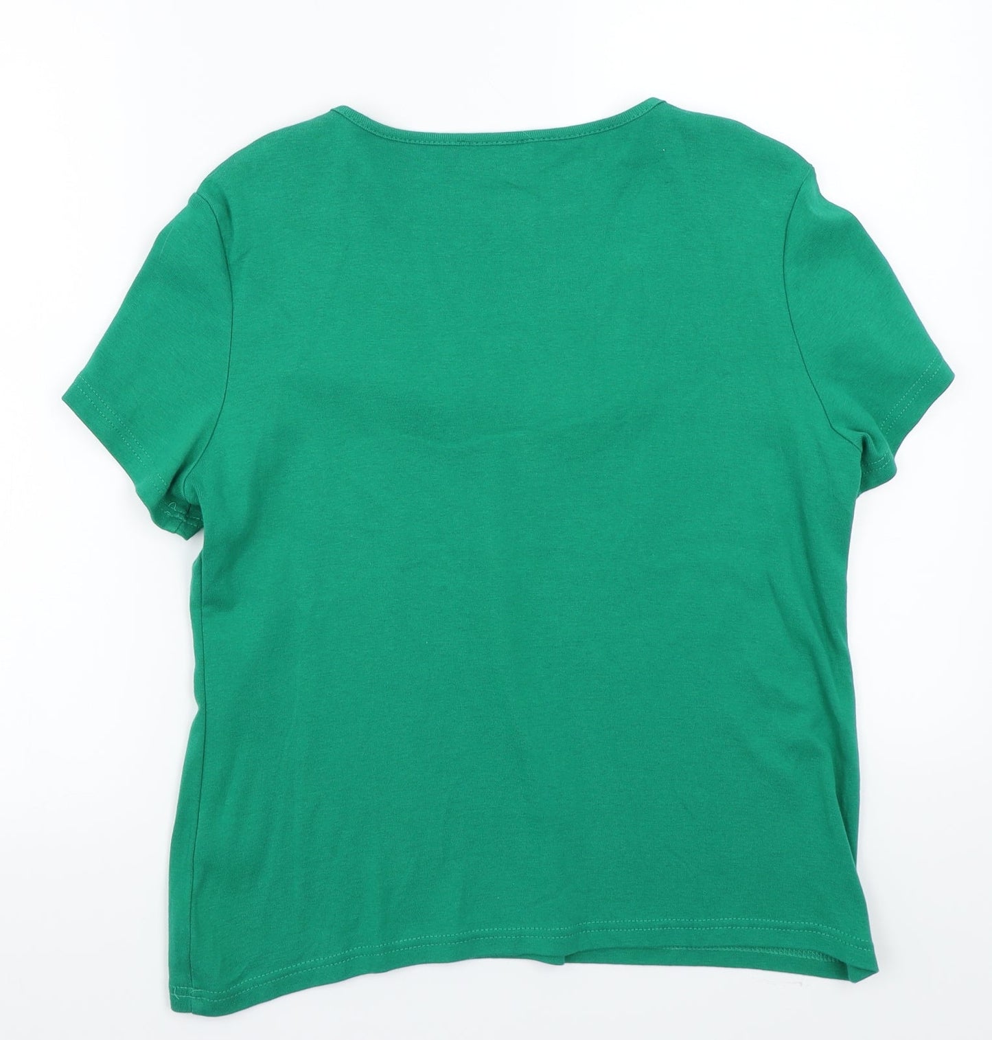 Klass  Womens Green   Basic T-Shirt Size L