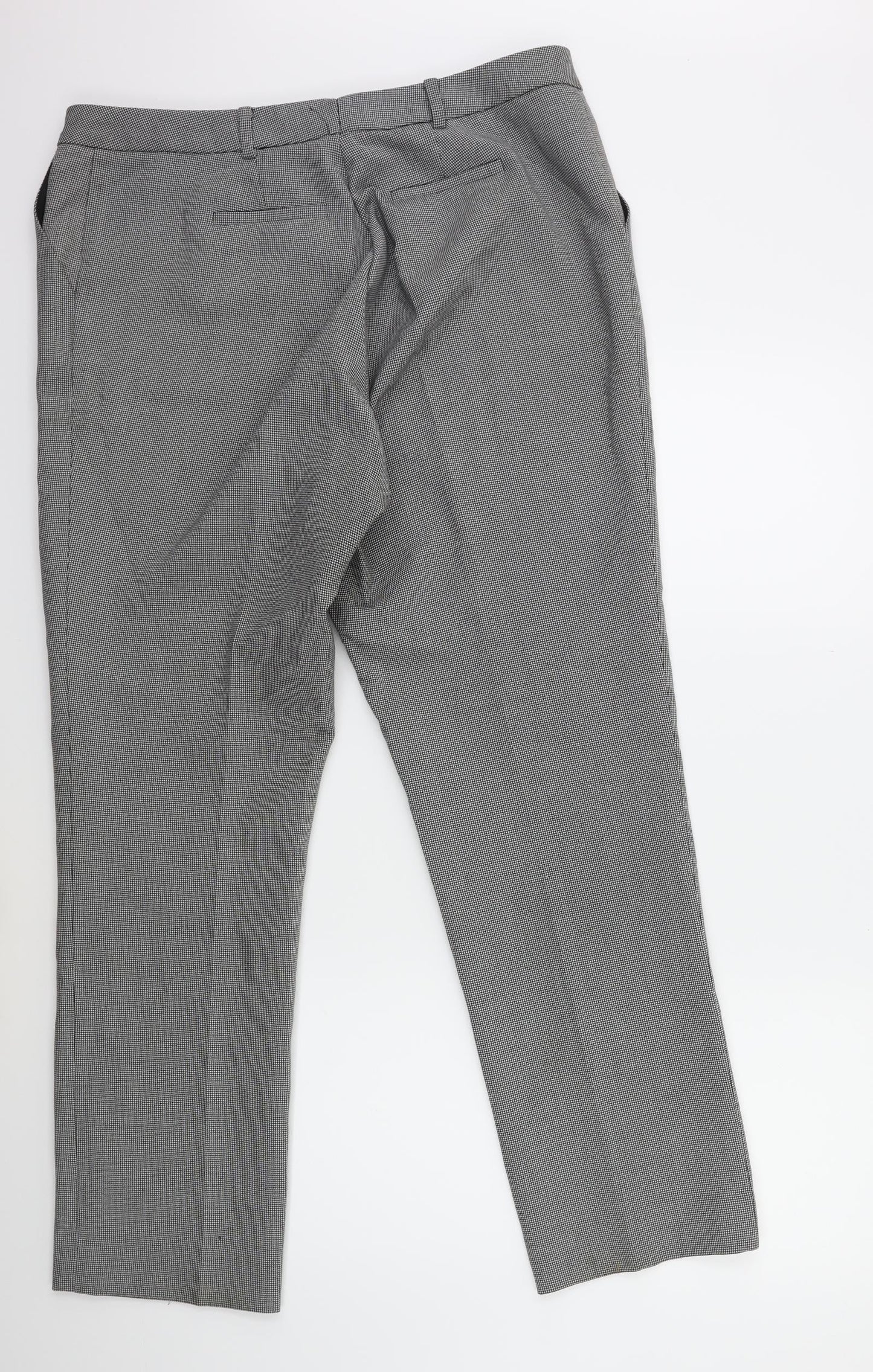 Preworn Womens Black Herringbone  Trousers  Size 34 in L30 in