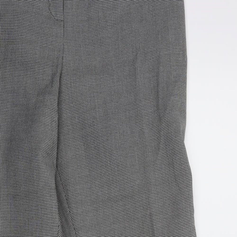 Preworn Womens Black Herringbone  Trousers  Size 34 in L30 in