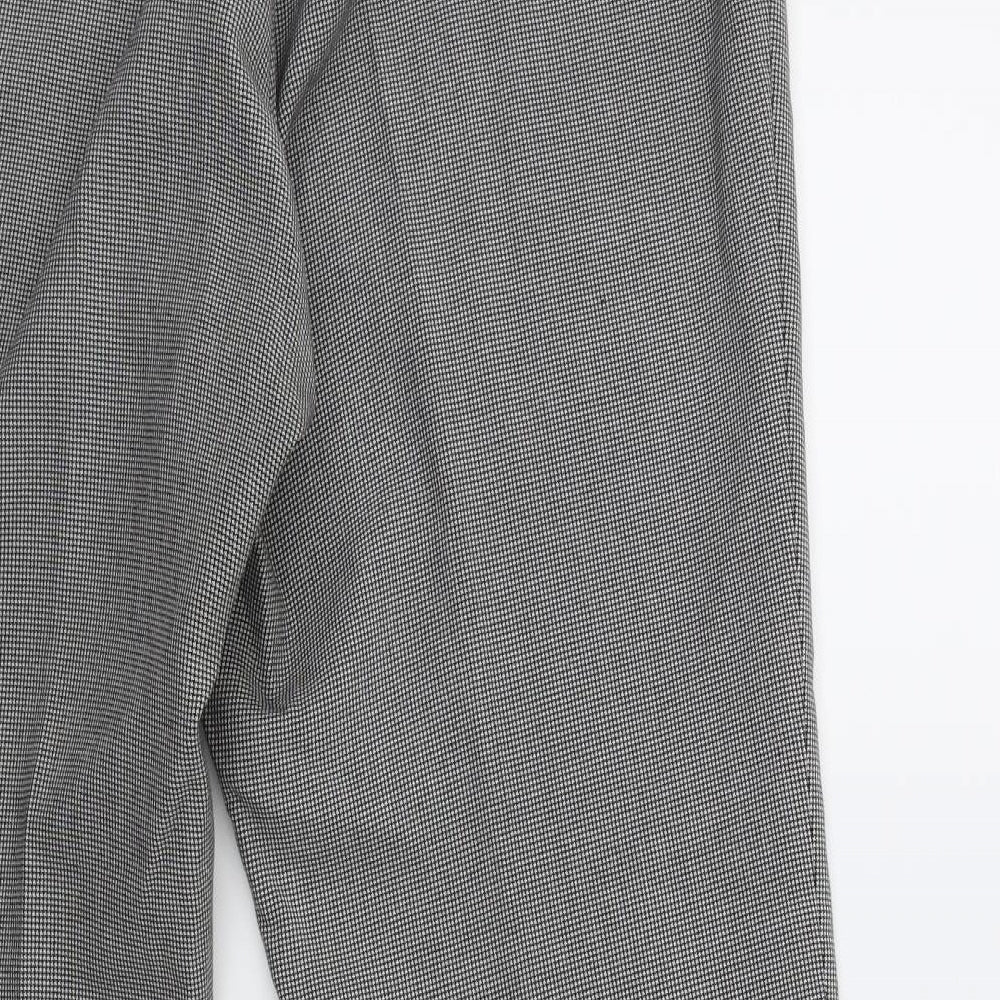 Preworn Womens Black Herringbone  Trousers  Size 34 in L30 in