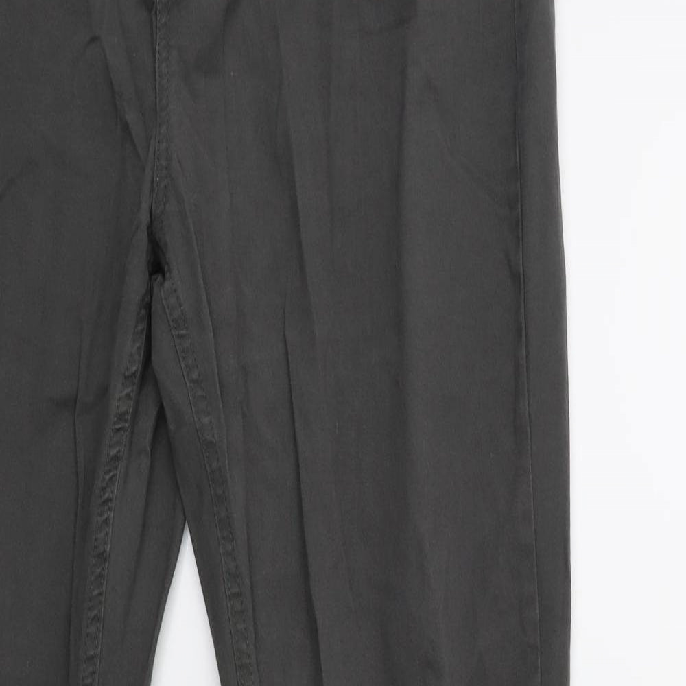 Denim & Co. Womens Green   Chino Trousers Size 14 L29 in