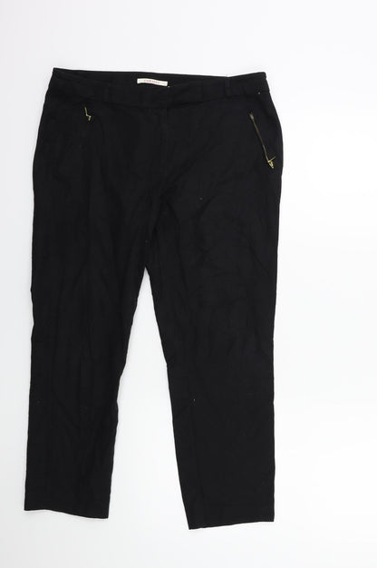 Preloved Camaïeu Womens Black   Cargo Trousers Size 32 in L23 in - Front