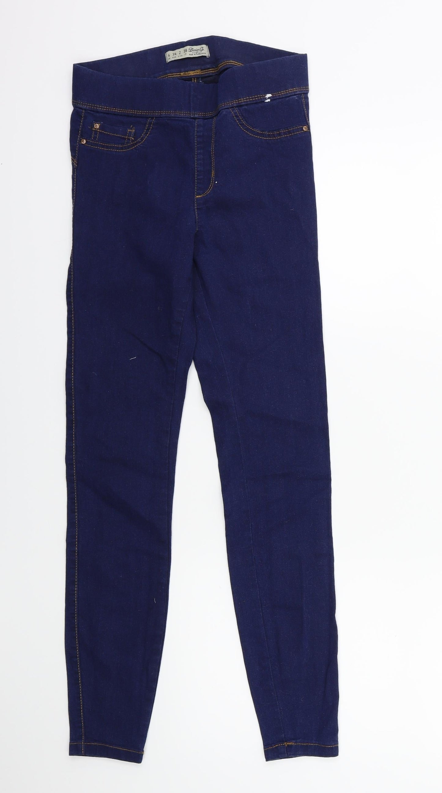 Denim & Co. Womens Blue  Denim Jegging Jeans Size 6 L27 in
