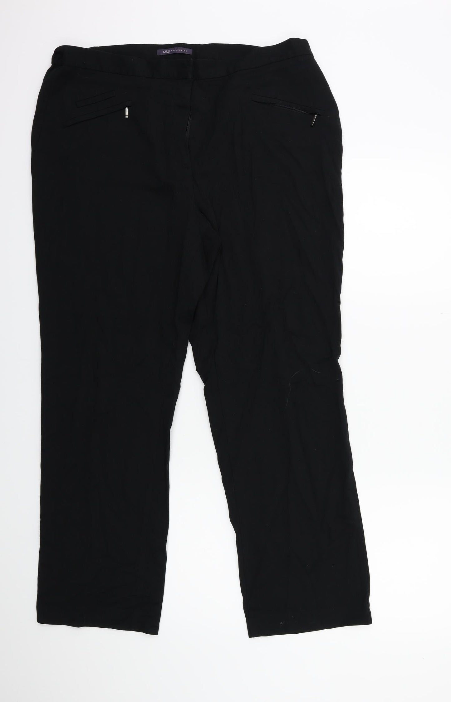 Marks and Spencer Womens Black   Trousers  Size 16 L28 in