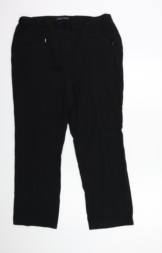 Marks and Spencer Womens Black   Trousers  Size 16 L28 in