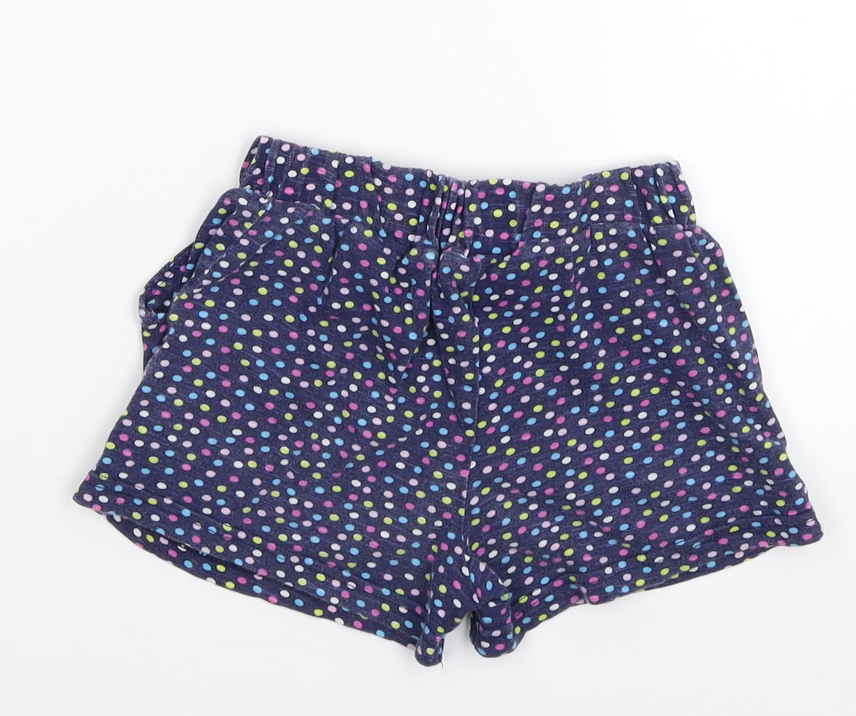 Diva Girls Blue Polka Dot  Sweat Shorts Size 4-5 Years
