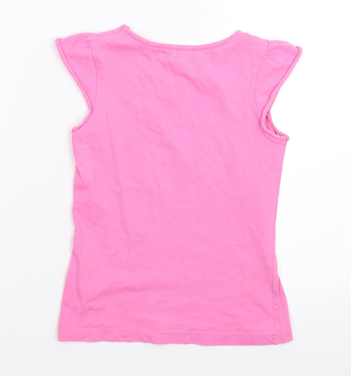 Marks and Spencer Girls Pink   Basic T-Shirt Size 7 Years