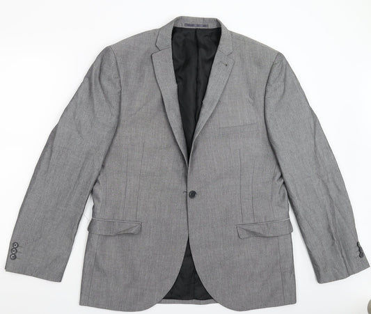 Ventura Mens Grey   Jacket Suit Jacket Size 44
