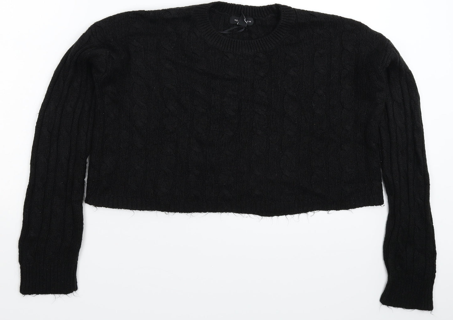New Look Womens Black  Knit Pullover Jumper Size M