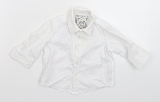 Monsoon Boys White   Basic Button-Up Size 3-6 Months
