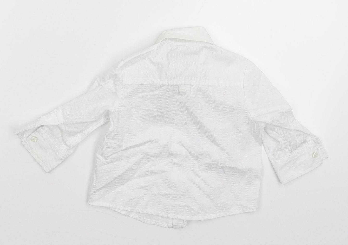 Monsoon Boys White   Basic Button-Up Size 3-6 Months