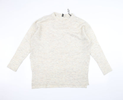 H&M Womens White   Pullover Jumper Size M