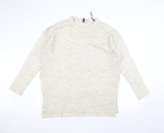 H&M Womens White   Pullover Jumper Size M