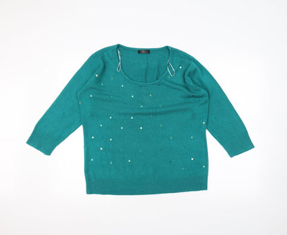 Bonmarché Womens Blue Pullover Jumper Size M