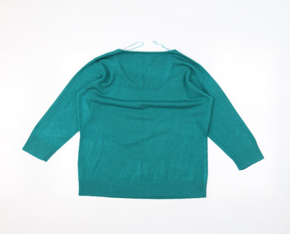 Bonmarché Womens Blue Pullover Jumper Size M