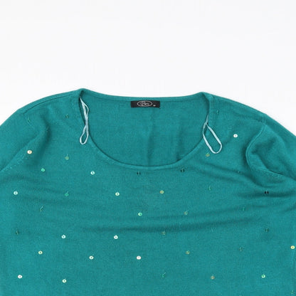 Bonmarché Womens Blue Pullover Jumper Size M