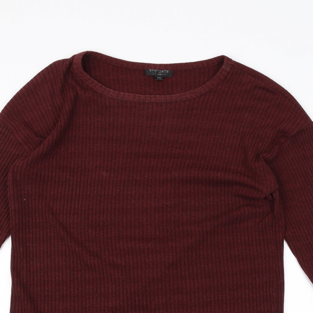 Topshop Womens Red   Pullover Jumper Size 14