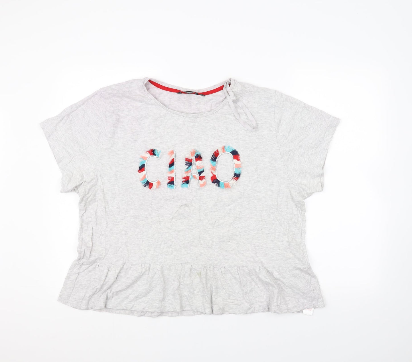Golddigga Womens Grey   Basic T-Shirt Size 16