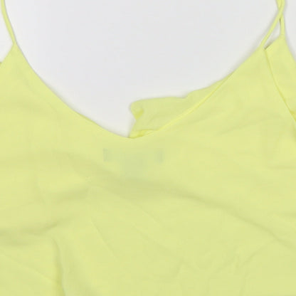 Preloved Primark Womens Yellow   Cropped Blouse Size 16 - Label