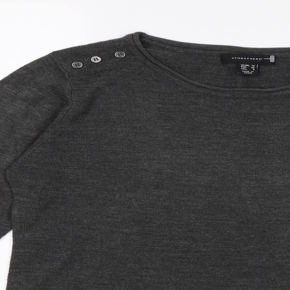 Atmosphere Womens Grey   Pullover Jumper Size 10