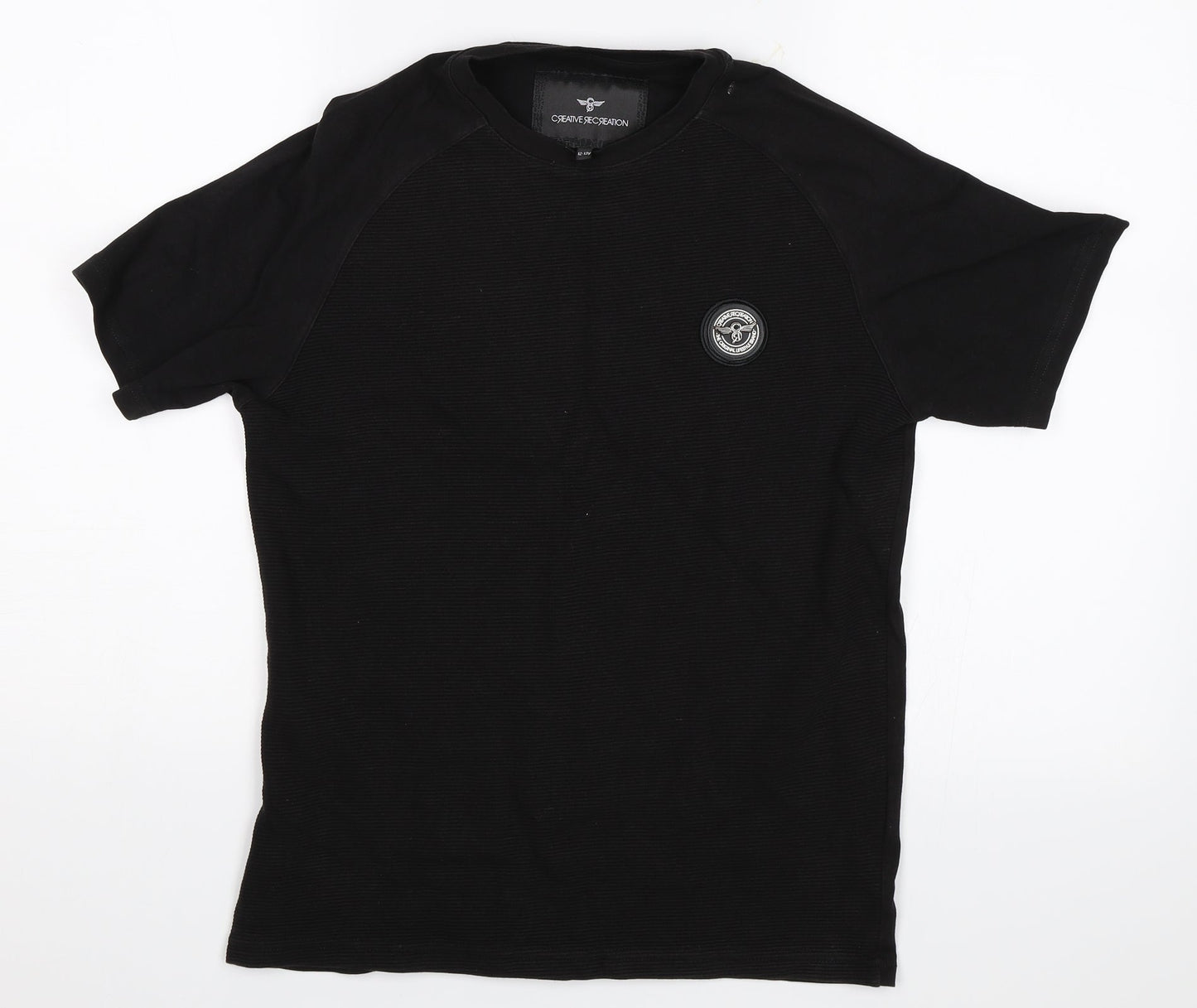 Creative Recreation Boys Black   Basic T-Shirt Size 12-13 Years