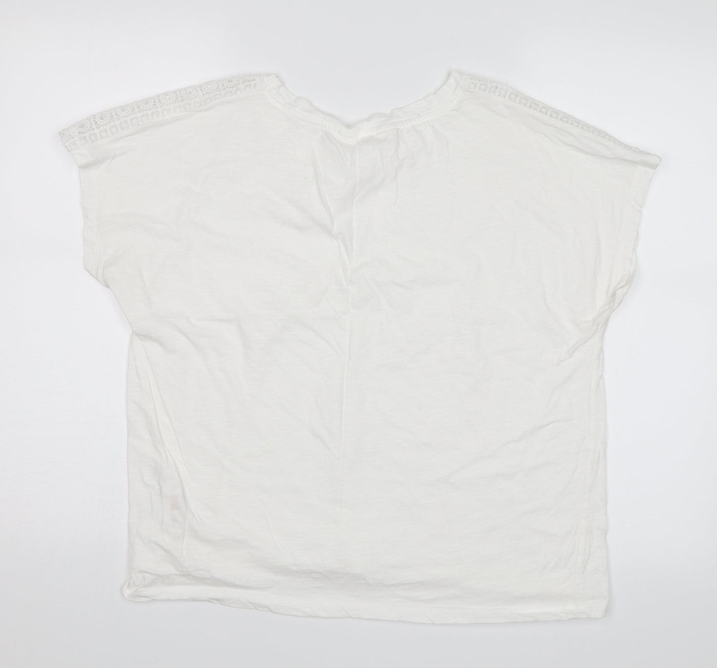 PrimRK Womens White   Basic T-Shirt Size L