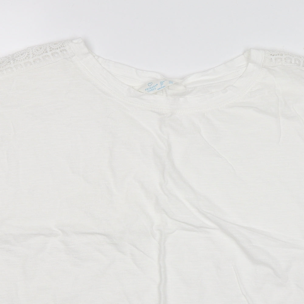 PrimRK Womens White   Basic T-Shirt Size L