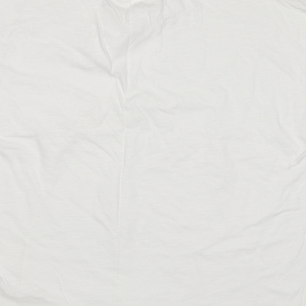 PrimRK Womens White   Basic T-Shirt Size L