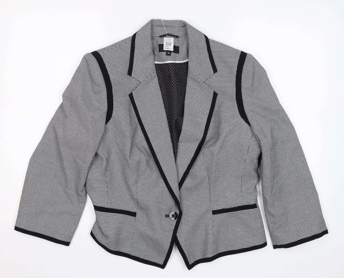 Preworn Womens Grey Check  Jacket  Size 16