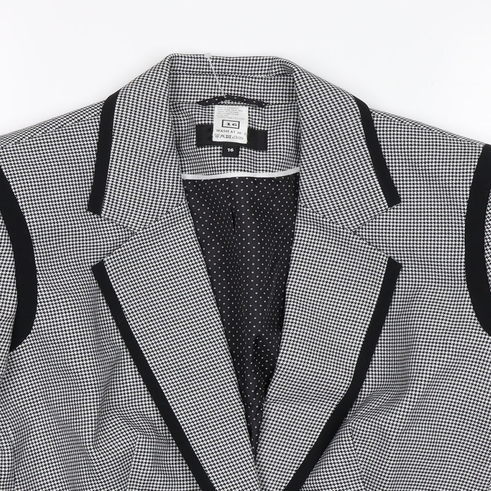 Preworn Womens Grey Check  Jacket  Size 16