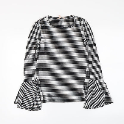 Philosophy Womens Black Striped  Basic Blouse Size XS