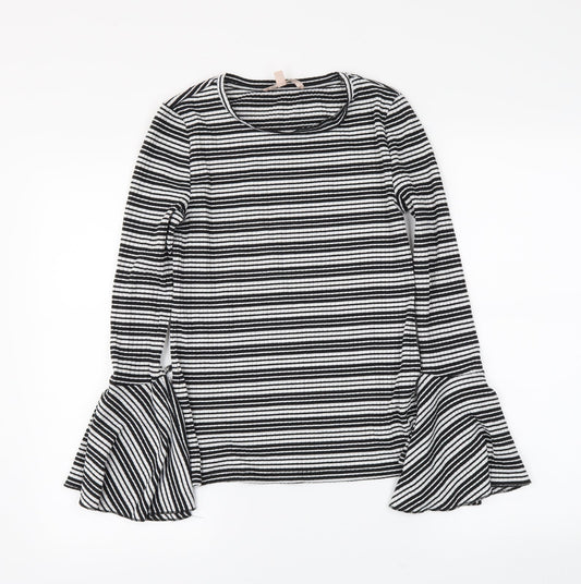 Philosophy Womens Black Striped  Basic Blouse Size XS
