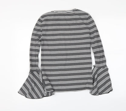 Philosophy Womens Black Striped  Basic Blouse Size XS